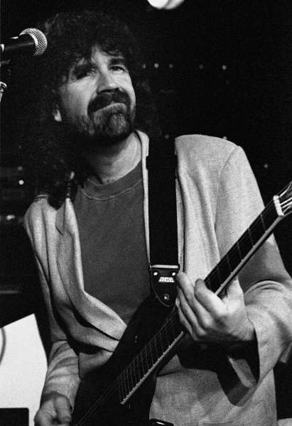 Brad Delp from the band Boston playing at the House of Blues, 1994.