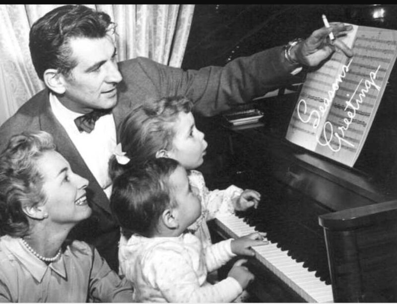 Leonard Bernstein with wife and children Leonard Bernstein with wife and children
