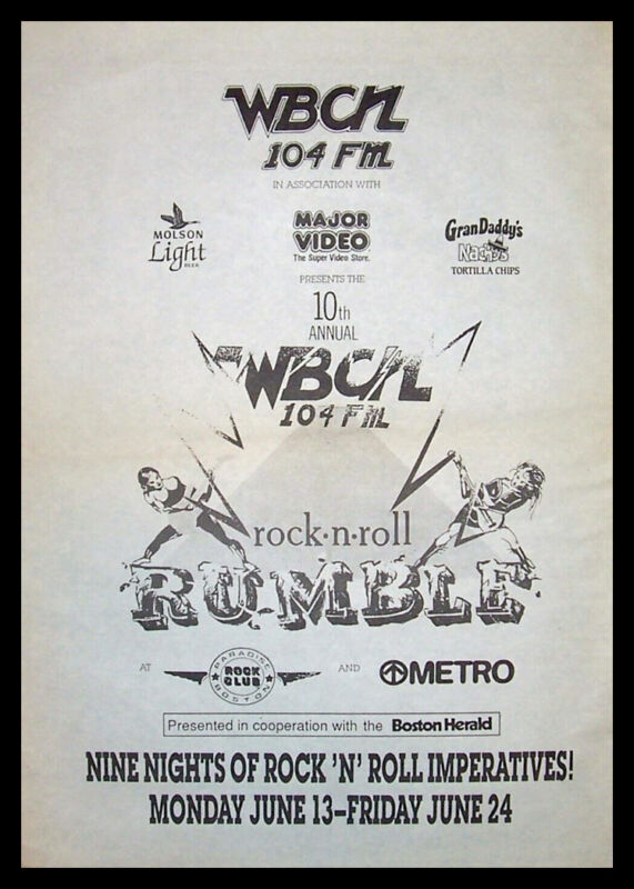 WBCN Rock ‘n’ Roll Rumble Ad WBCN Rock ‘n’ Roll Rumble Ad