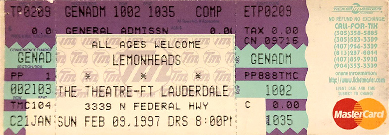 Lemonheads at The Theatre 1997 Lemonheads at The Theatre 1997