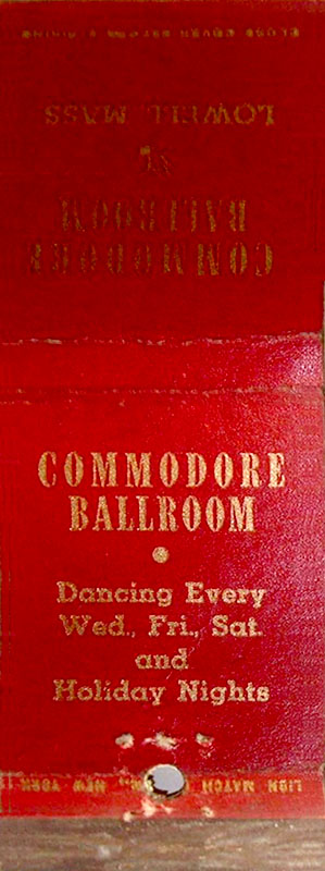Commodore Ballroom matchbook Commodore Ballroom matchbook