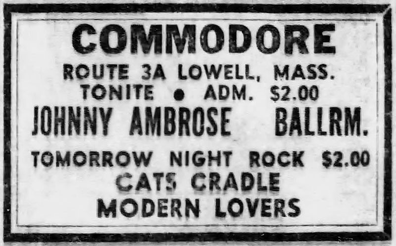 Modern Lovers at Commodore Ballroom 1971 Modern Lovers at Commodore Ballroom 1971
