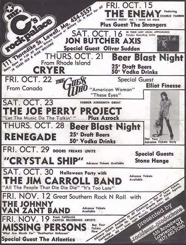 Mr C’s Rock Palace poster Mr C's Rock Palace poster