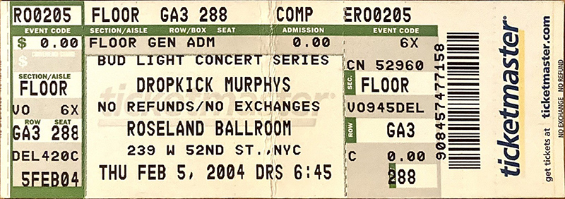 Dropkick Murphys at Roseland Ballroom 2004 Dropkick Murphys at Roseland Ballroom 2004