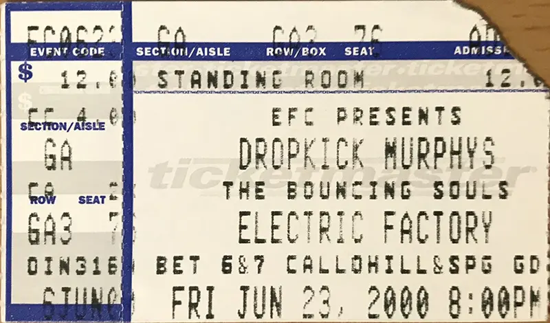 Dropkick Murphys at The Electric Factory 2000 Dropkick Murphys at The Electric Factory 2000