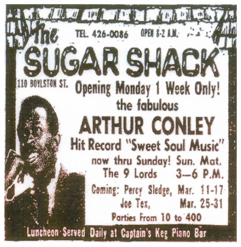 Arthur Conley at Sugar Shack – March 1968 Arthur Conley at Sugar Shack - March 1968