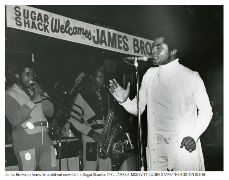 James Brown at The Sugar Shack 1971 – photo by James McDevitt James Brown at The Sugar Shack 1971 - photo by James McDevitt