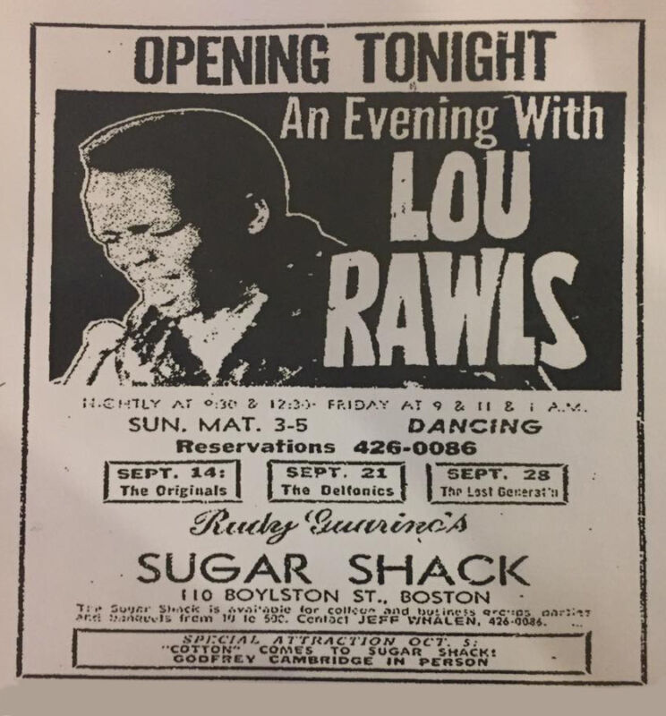 Lou Rawls at The Sugar Shack 1970 The Sugar Shack