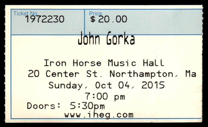 John Gorka at Iron Horse John Gorka at Iron Horse