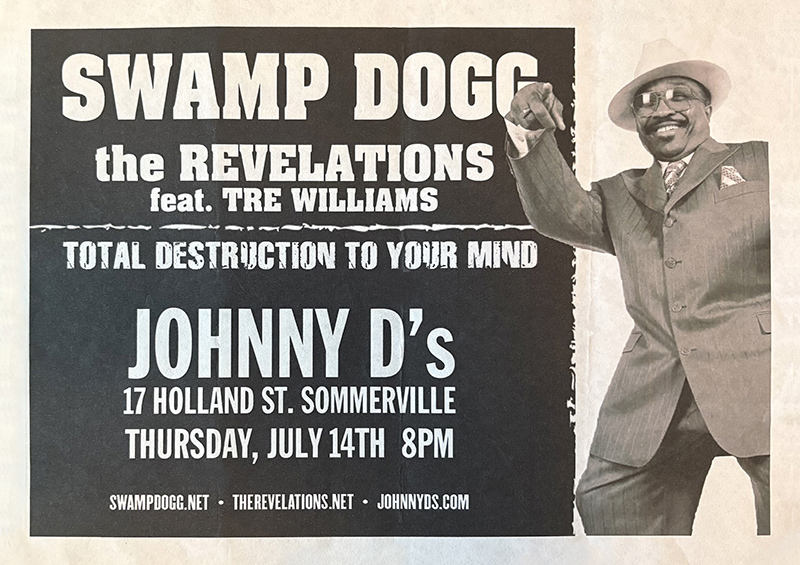 Swamp Dogg at Johnny D’s – from the collection of Mitch Diamond Swamp Dogg at Johnny D's - from the collection of Mitch Diamond
