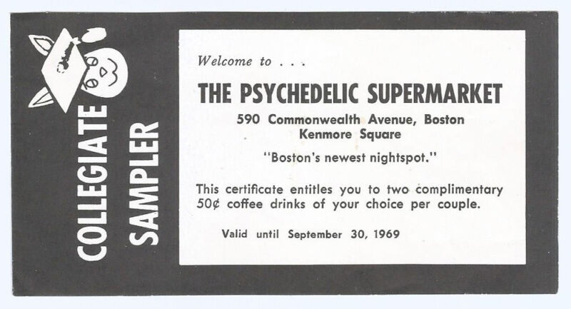 Psychedelic Supermarket Drink Certificate Psychedelic Supermarket Drink Certificate