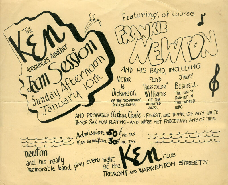 The Ken Club Flyer Frankie Newton