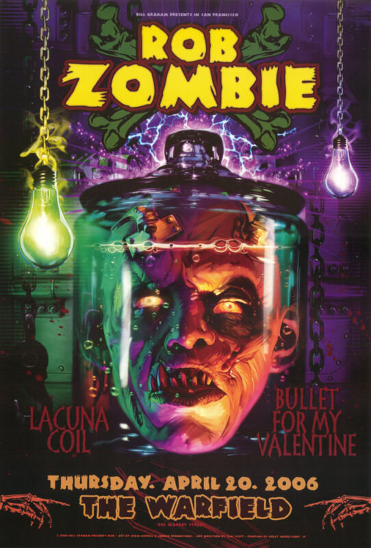 Rob Zombie at the Warfield Theatre in S.F. 2006 – artist Craig Howell Rob Zombie at the Warfield Theatre in S.F. 2006 - artist Craig Howell