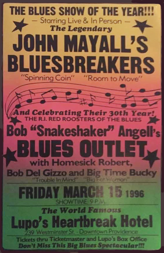 John Mayall’s Bluesbreakers at Lupo’s John Mayall's Bluesbreakers at Lupo's