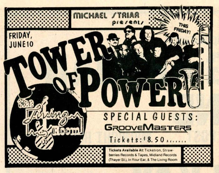 Tower of Power at The Living Room 1988 Tower of Power at The Living Room 1988
