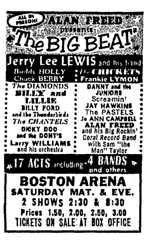 Boston Arena – Alan Freed Big Beat show Boston Arena - Alan Freed Big Beat show
