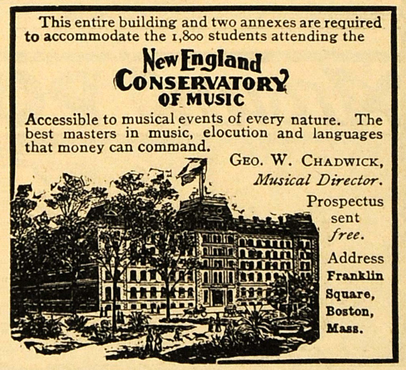 New England Conservatory 1902 ad