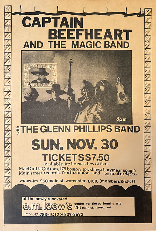 Captain Beefheart and The Magic Band at E.M. Loew’s – from the collection of Mitch Diamond Captain Beefheart and The Magic Band at E.M. Loew's - from the collection of Mitch Diamond