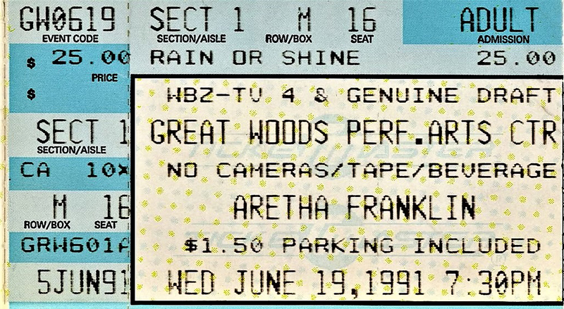 Aretha Franklin at Great Woods 1991 Aretha Franklin at Great Woods 1991
