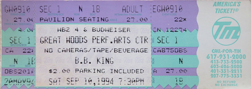 B.B. King at Great Woods 1994 B.B. King at Great Woods 1994