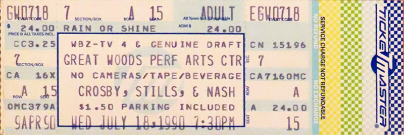 Crosby Stills Nash at Great Woods 1990 Crosby Stills Nash at Great Woods 1990