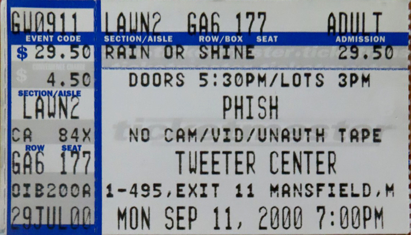 Phish at Tweeter Center 2000 Phish at Tweeter Center 2000