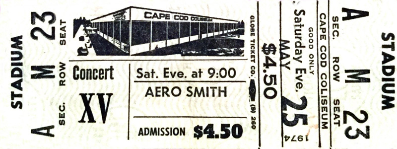 Aerosmith at Cape Cod Coliseum 1974 Aerosmith at Cape Cod Coliseum 1974