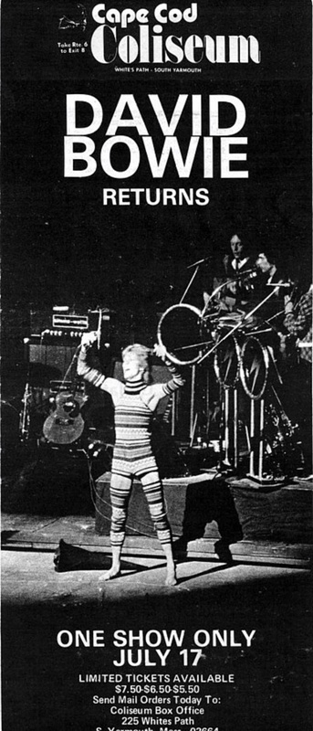 David Bowie at Cape Cod Coliseum David Bowie at Cape Cod Coliseum