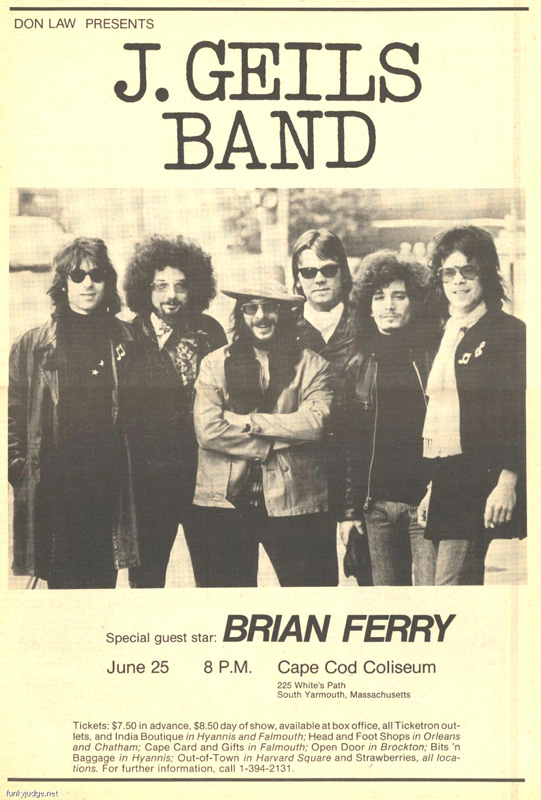 J Geils Band at Cape Cod Coliseum 1977 J Geils Band at Cape Cod Coliseum 1977