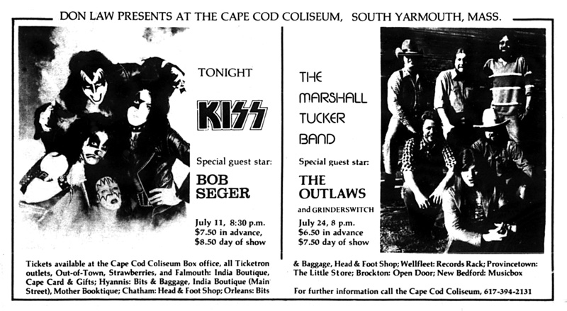Kiss at Cape Cod Coliseum 1976 Kiss at Cape Cod Coliseum 1976