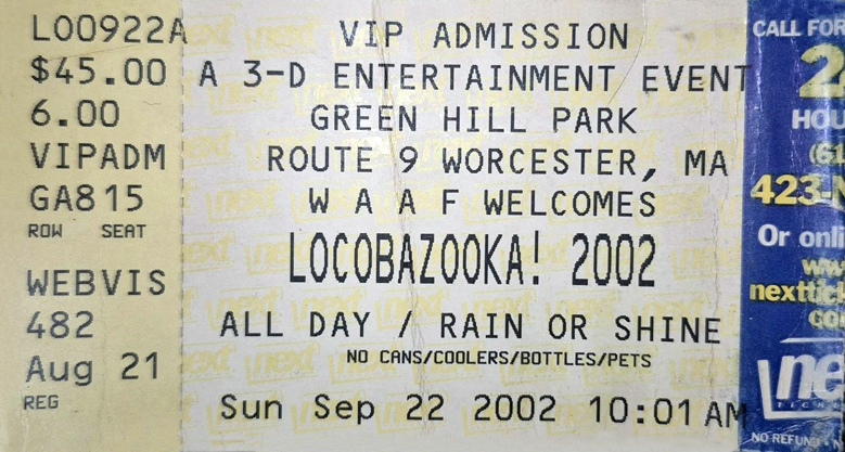 Locobazooka ticket Locobazooka ticket