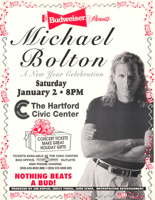 Michael Bolton at Hartford Civic Center 1993 Michael Bolton at Hartford Civic Center 1993