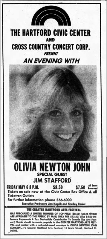 Olivia Newton John at Hartford Civic Center 1977 Olivia Newton John at Hartford Civic Center 1977