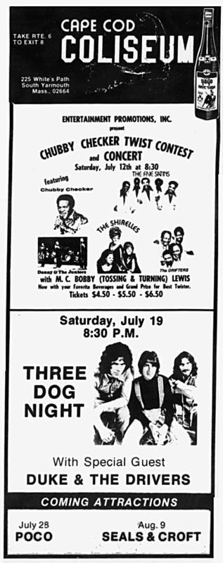 Three Dog Night at Cape Cod Coliseum Three Dog Night at Cape Cod Coliseum