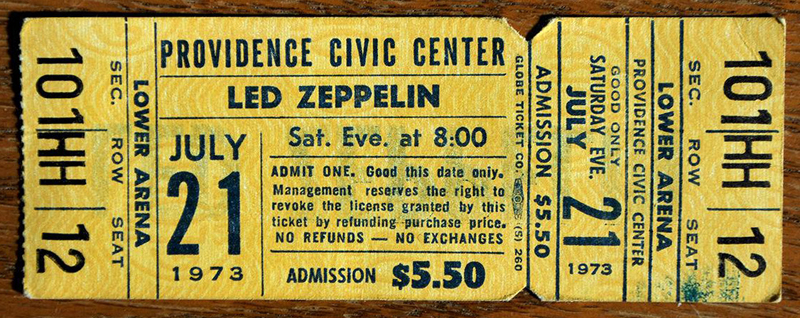 Led Zeppelin at Providence Civic Center 1973 Led Zeppelin at Providence Civic Center 1973