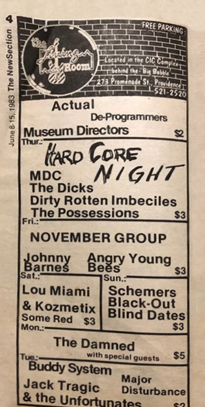 Lou Miami and The Kozmetix at Living Room 1983 Lou Miami and The Kozmetix at Living Room 1983