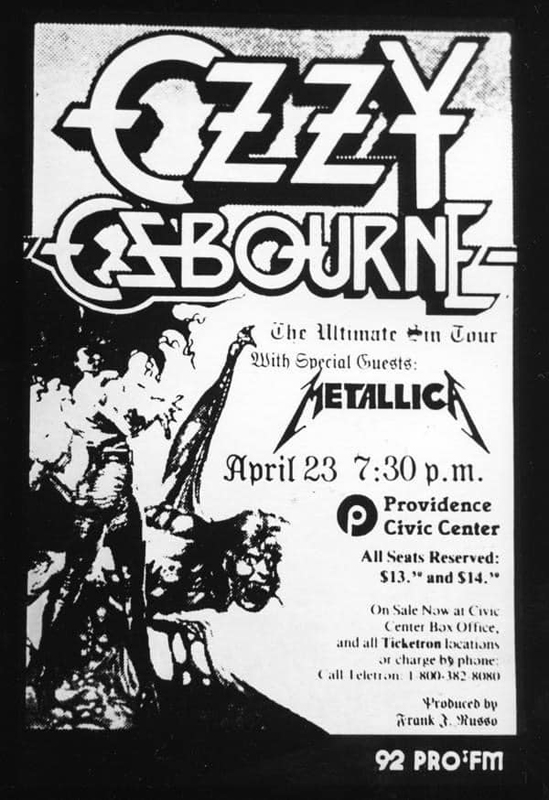 Ozzy Ozbourne – Metallica at Providence Civic Center Ozzy Ozbourne - Metallica at Providence Civic Center