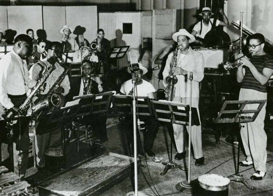 Dizzy Gillespie Big Band at RCA – Howard Swan Johnson (first row, third from left) Dizzy Gillespie Big Band at RCA - Howard Swan Johnson (first row, third from left)