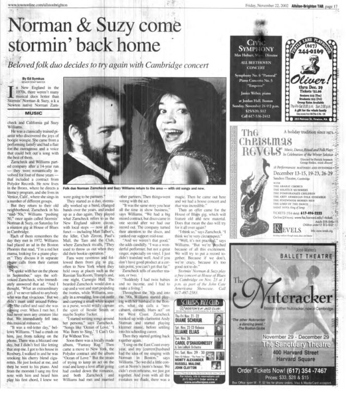 Stormin’ Norman and Suzy – Allston Brighton Tab 2002 Stormin' Norman and Suzy - Allston Brighton Tab 2002