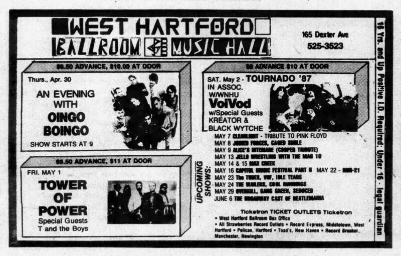 West Hartford Ballroom and Music Hall Schedule West Hartford Ballroom and Music Hall Schedule