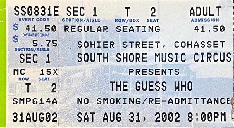 Guess Who at South Shore Music Circus 2002 Guess Who at South Shore Music Circus 2002