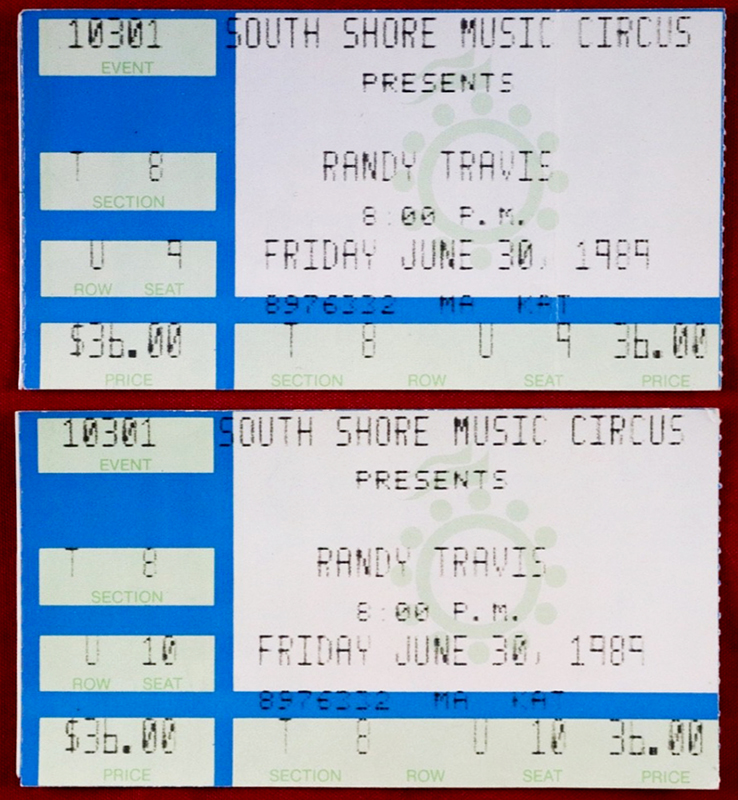 Randy Travis at South Shore Music Circus 1989 Randy Travis at South Shore Music Circus 1989
