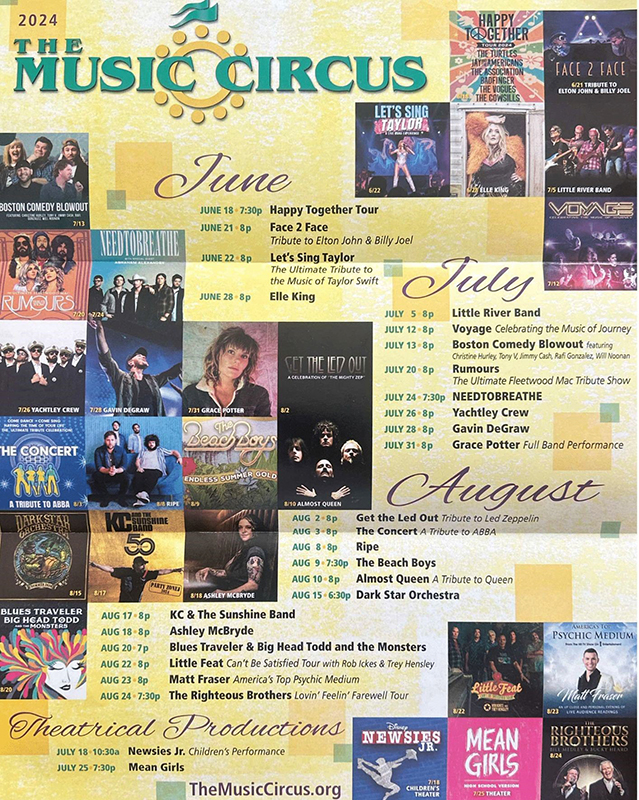 South Shore Music Circus Concert Schedule 2024 South Shore Music Circus Concert Schedule 2024