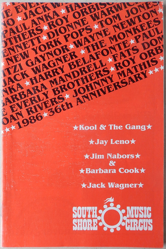 South Shore Music Circus Program 1986 South Shore Music Circus Program 1986