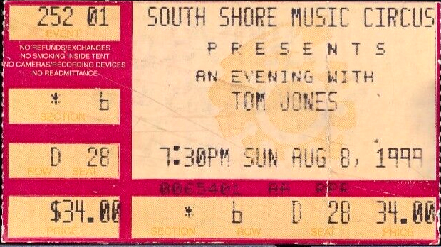 Tom Jones at South Shore Music Circus 1999 Tom Jones at South Shore Music Circus 1999