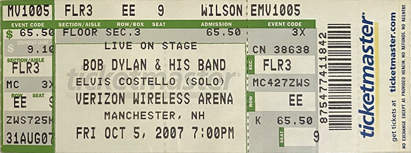 Bob Dylan at Verizon Wireless Arena 2007 Bob Dylan at Verizon Wireless Arena 2007