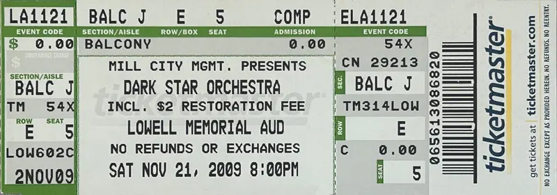 Dark Star Orchestra at Lowell Memorial Auditorium 2009 Dark Star Orchestra at Lowell Memorial Auditorium 2009