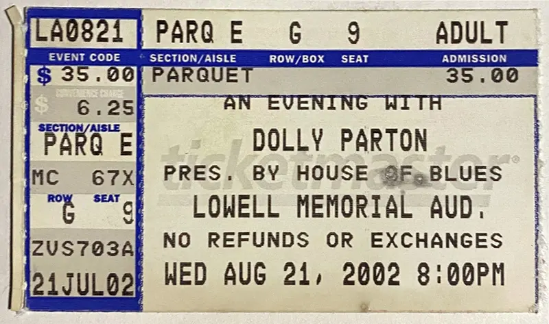 Dolly Parton at Lowell Memorial Auditorium 2002 Dolly Parton at Lowell Memorial Auditorium 2002