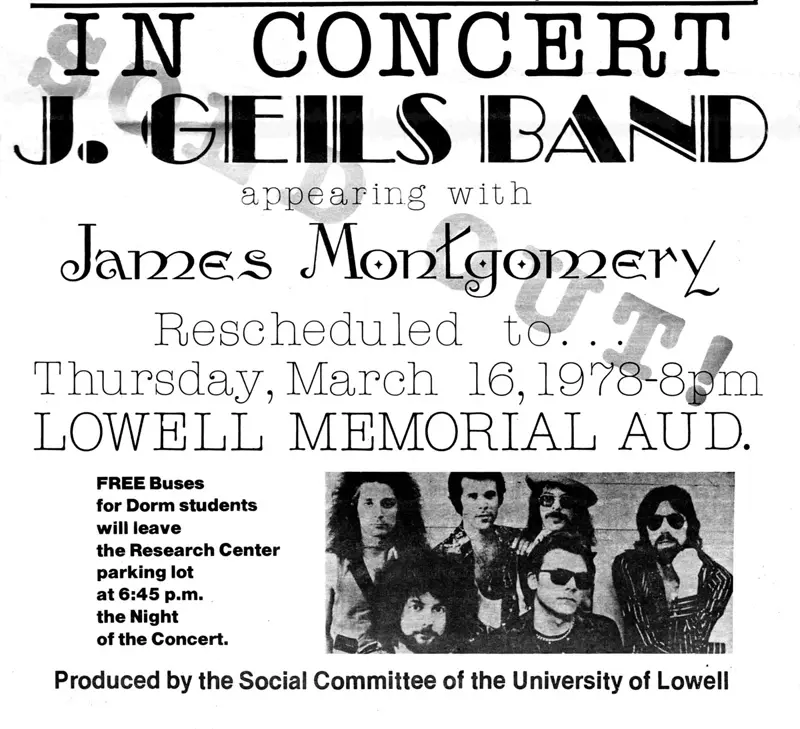 J. Geils and James Montgomery at Lowell Memorial Auditorium 1978 J. Geils and James Montgomery at Lowell Memorial Auditorium 1978
