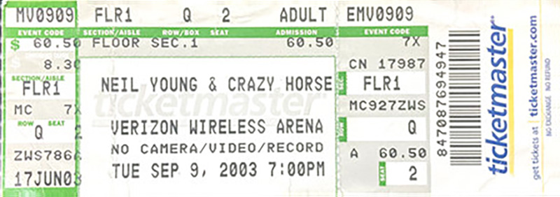 Neil Young at Verizon Wireless Arena 2003 Neil Young at Verizon Wireless Arena 2003